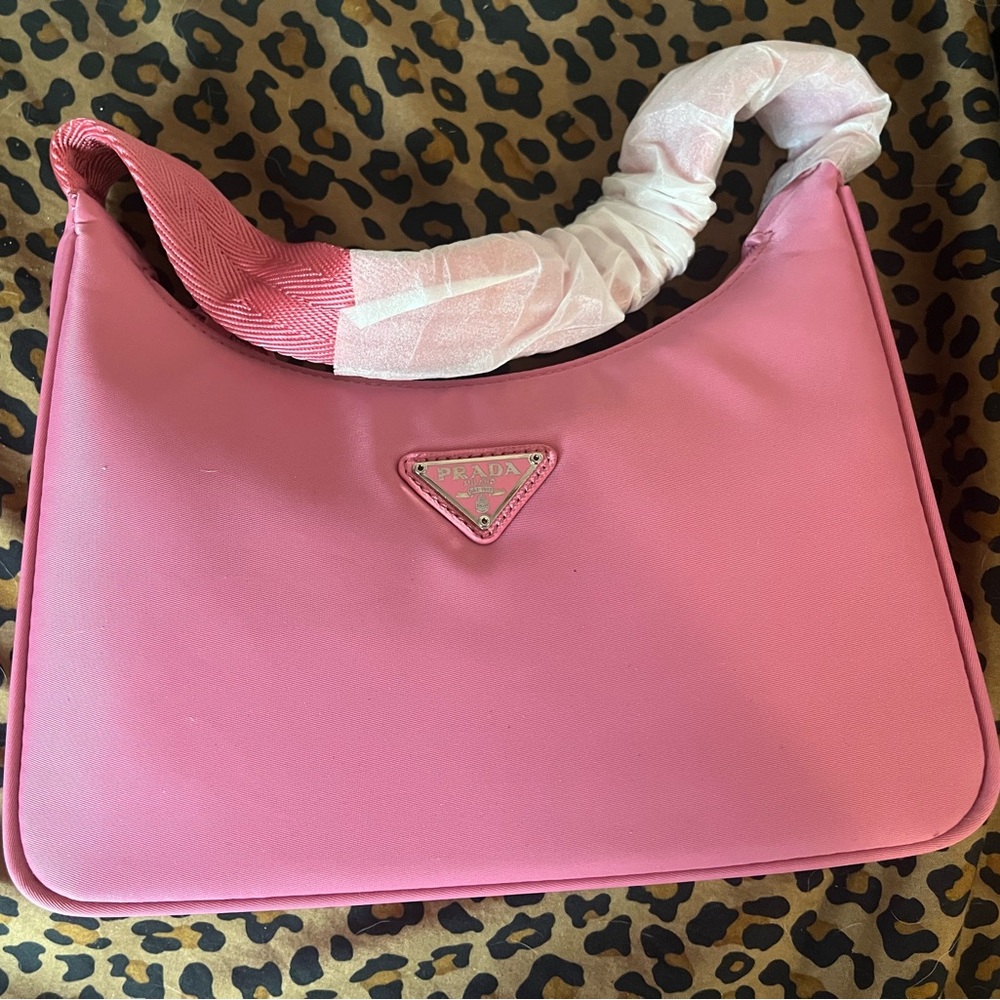 Pink “Prada” Style Re-Edition 2000 Nylon Mini Bag